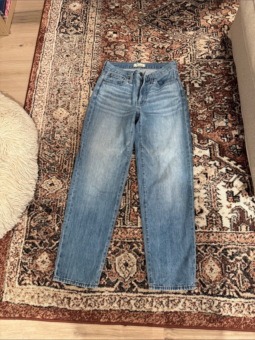 Madewell Baggy Light Blue Straight-Leg Jeans